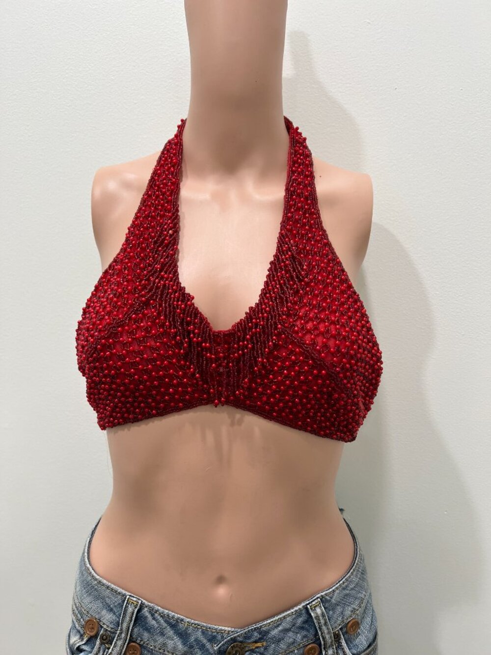 Glass beaded bra top made in India